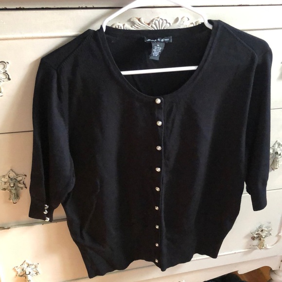 Audrey & Grace vintage elbow sleeve cardigan. With pearl buttons XL - Picture 1 of 5